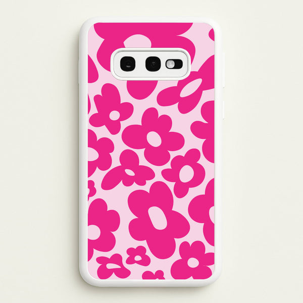 Pink Flowers - Trippy Patterns  - Trippy Patterns Phone Case for Galaxy S10e