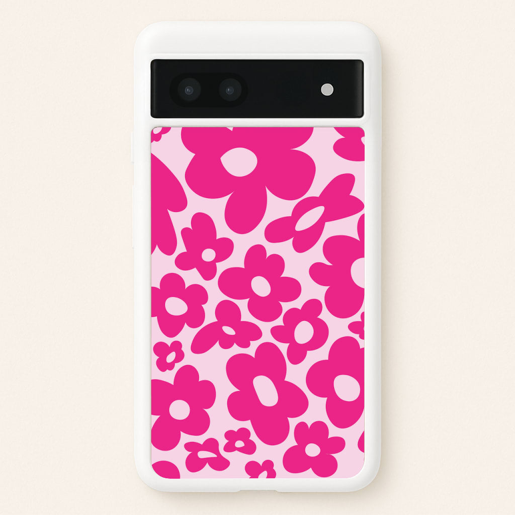 Pink Flowers - Trippy Patterns  - Trippy Patterns Phone Case for Google Pixel 6a