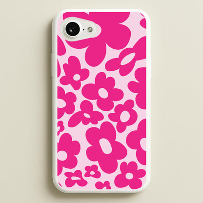 Pink Flowers - Trippy Patterns  - Trippy Patterns Phone Case for iPhone 16e