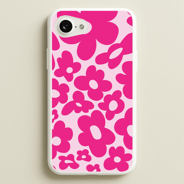 Pink Flowers - Trippy Patterns  - Trippy Patterns Phone Case for iPhone 16e