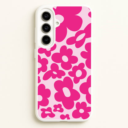 Pink Flowers - Trippy Patterns  - Trippy Patterns Phone Case for Galaxy A56