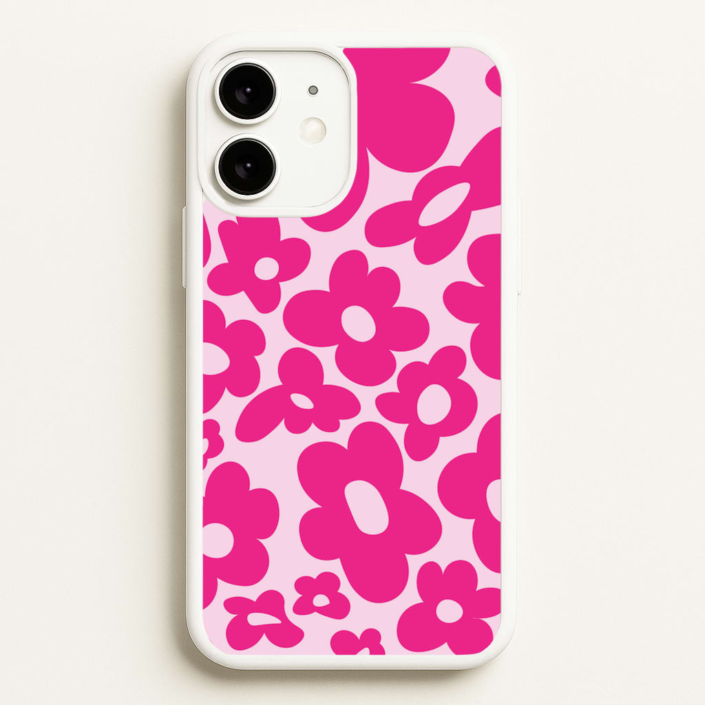 Pink Flowers - Trippy Patterns  - Trippy Patterns Phone Case for iPhone 11