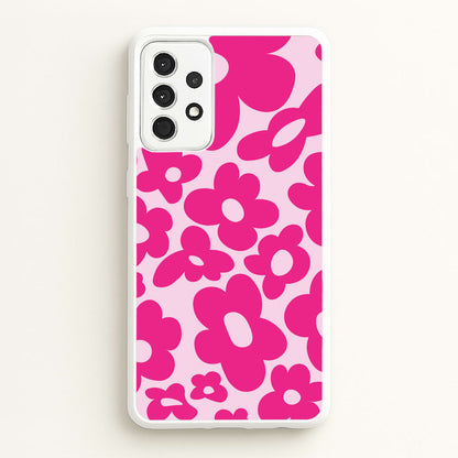 Pink Flowers - Trippy Patterns  - Trippy Patterns Phone Case for Galaxy A52 / A52s