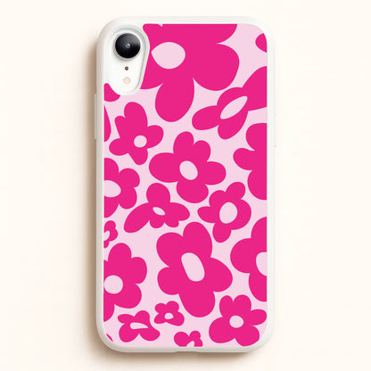 Pink Flowers - Trippy Patterns  - Trippy Patterns Phone Case for iPhone XR