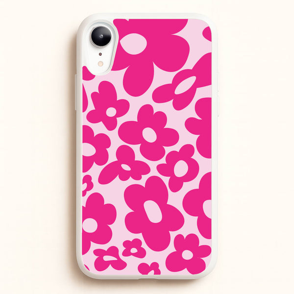 Pink Flowers - Trippy Patterns  - Trippy Patterns Phone Case for iPhone XR