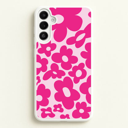 Pink Flowers - Trippy Patterns  - Trippy Patterns Phone Case for Galaxy A34