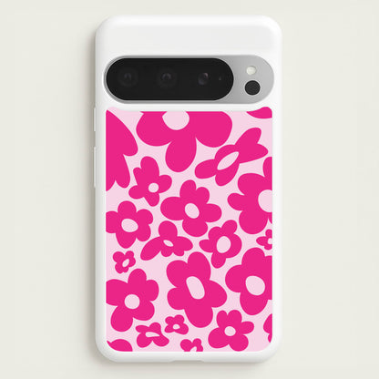 Pink Flowers - Trippy Patterns  - Trippy Patterns Phone Case for Google Pixel 9 Pro XL