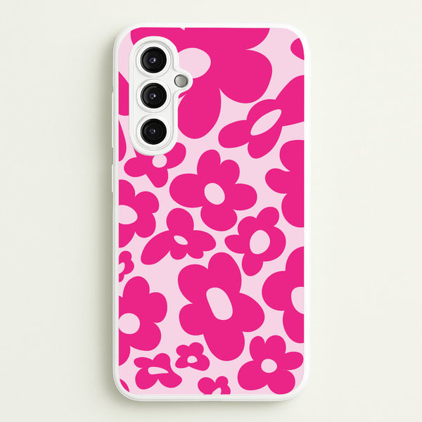 Pink Flowers - Trippy Patterns  - Trippy Patterns Phone Case for Galaxy A14