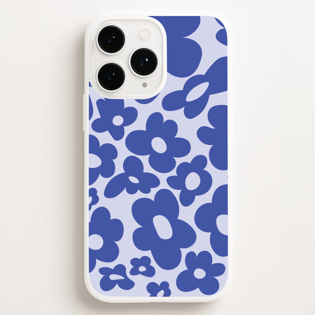 Blue Flowers - Trippy Patterns Phone Case