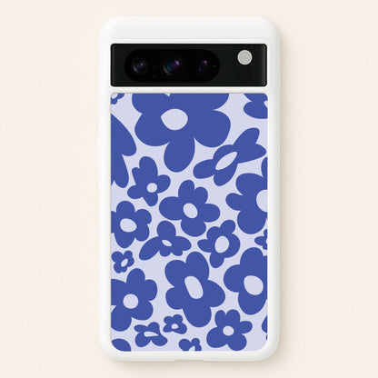 Blue Flowers - Trippy Patterns  - Trippy Patterns Phone Case for Google Pixel 8 Pro