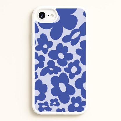 Blue Flowers - Trippy Patterns  - Trippy Patterns Phone Case for iPhone 6 / 7 / 8 / SE