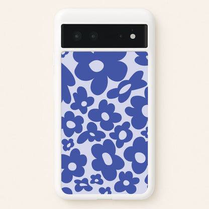 Blue Flowers - Trippy Patterns  - Trippy Patterns Phone Case for Google Pixel 6