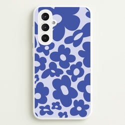 Blue Flowers - Trippy Patterns  - Trippy Patterns Phone Case for Galaxy S23FE