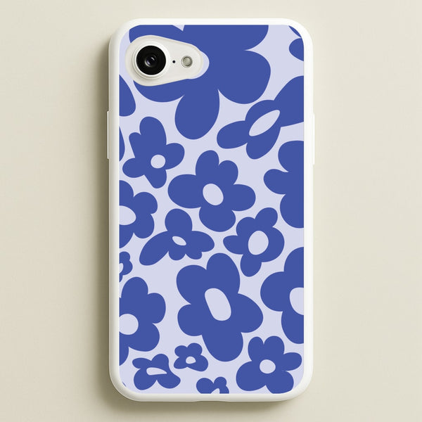 Blue Flowers - Trippy Patterns  - Trippy Patterns Phone Case for iPhone 16e