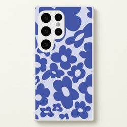 Blue Flowers - Trippy Patterns  - Trippy Patterns Phone Case for Galaxy S24 Ultra