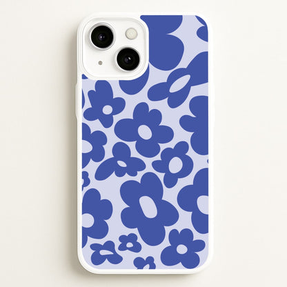 Blue Flowers - Trippy Patterns  - Trippy Patterns Phone Case for iPhone 13 Mini