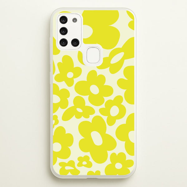 Yellow Flowers - Trippy Patterns  - Trippy Patterns Phone Case for Galaxy A21s