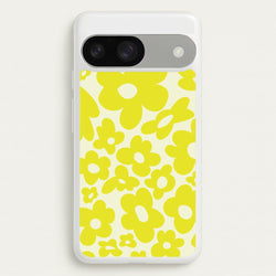 Yellow Flowers - Trippy Patterns  - Trippy Patterns Phone Case for Google Pixel 9 / 9 Pro