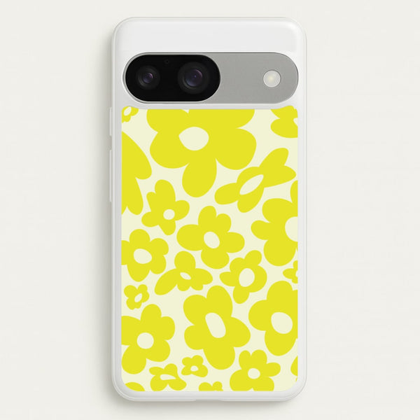 Yellow Flowers - Trippy Patterns  - Trippy Patterns Phone Case for Google Pixel 9 / 9 Pro