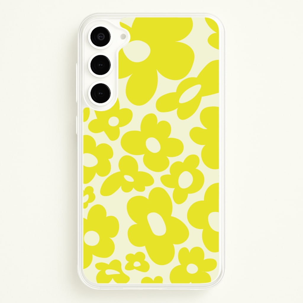 Yellow Flowers - Trippy Patterns  - Trippy Patterns Phone Case for Galaxy S23
