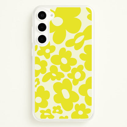 Yellow Flowers - Trippy Patterns  - Trippy Patterns Phone Case for Galaxy S23