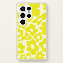 Yellow Flowers - Trippy Patterns  - Trippy Patterns Phone Case for Galaxy S24 Ultra