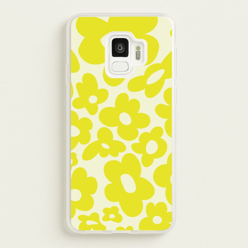 Yellow Flowers - Trippy Patterns  - Trippy Patterns Phone Case for Galaxy S9