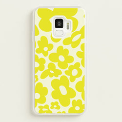 Yellow Flowers - Trippy Patterns  - Trippy Patterns Phone Case for Galaxy S9