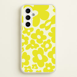 Yellow Flowers - Trippy Patterns  - Trippy Patterns Phone Case for Galaxy A54