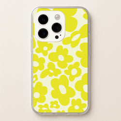 Yellow Flowers - Trippy Patterns  - Trippy Patterns Phone Case for iPhone 14 Pro