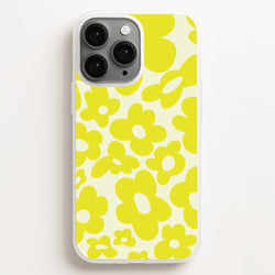 Yellow Flowers - Trippy Patterns  - Trippy Patterns Phone Case for iPhone 11 Pro Max