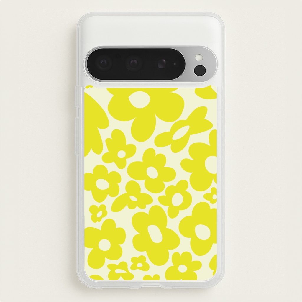 Yellow Flowers - Trippy Patterns  - Trippy Patterns Phone Case for Google Pixel 9 Pro XL