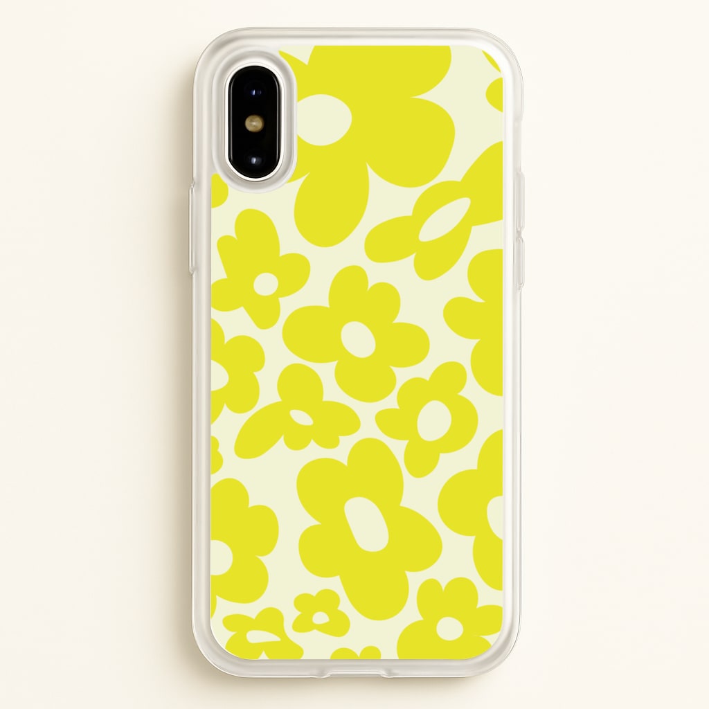Yellow Flowers - Trippy Patterns  - Trippy Patterns Phone Case for iPhone X / XS