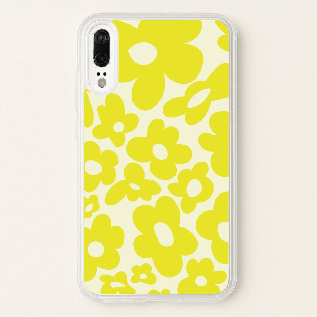 Yellow Flowers - Trippy Patterns  - Trippy Patterns Phone Case for Huawei P20
