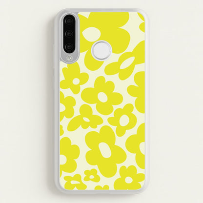 Yellow Flowers - Trippy Patterns  - Trippy Patterns Phone Case for Huawei P30 Lite