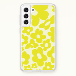 Yellow Flowers - Trippy Patterns  - Trippy Patterns Phone Case for Galaxy S22