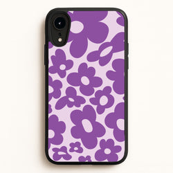 Purple Flowers - Trippy Patterns  - Trippy Patterns Phone Case for iPhone XR