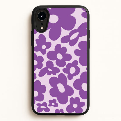 Purple Flowers - Trippy Patterns  - Trippy Patterns Phone Case for iPhone XR