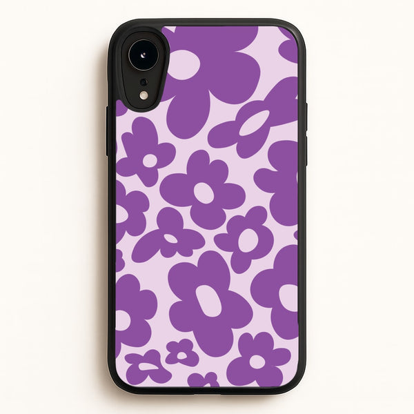 Purple Flowers - Trippy Patterns  - Trippy Patterns Phone Case for iPhone XR