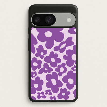 Purple Flowers - Trippy Patterns  - Trippy Patterns Phone Case for Google Pixel 9 / 9 Pro