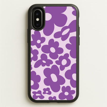 Purple Flowers - Trippy Patterns  - Trippy Patterns Phone Case for iPhone X / XS