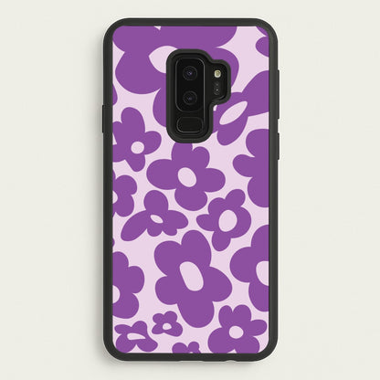 Purple Flowers - Trippy Patterns  - Trippy Patterns Phone Case for Galaxy S9 Plus