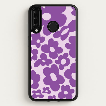 Purple Flowers - Trippy Patterns  - Trippy Patterns Phone Case for Huawei P30 Lite
