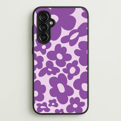 Purple Flowers - Trippy Patterns  - Trippy Patterns Phone Case for Galaxy A14