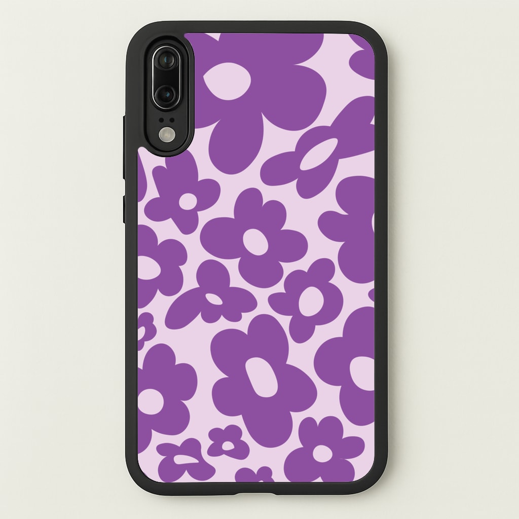 Purple Flowers - Trippy Patterns  - Trippy Patterns Phone Case for Huawei P20