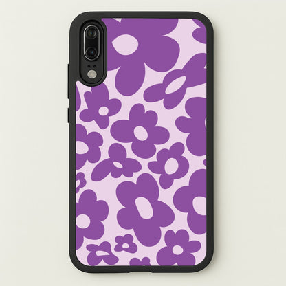 Purple Flowers - Trippy Patterns  - Trippy Patterns Phone Case for Huawei P20