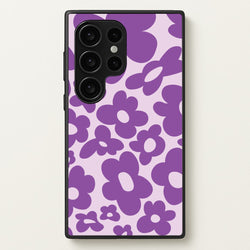Purple Flowers - Trippy Patterns  - Trippy Patterns Phone Case for Galaxy S24 Ultra