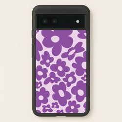 Purple Flowers - Trippy Patterns  - Trippy Patterns Phone Case for Google Pixel 7a