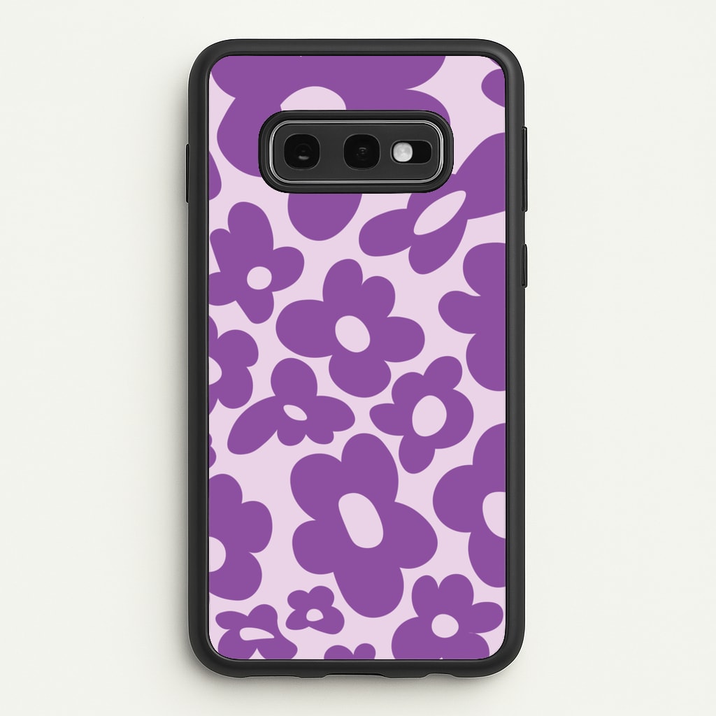 Purple Flowers - Trippy Patterns  - Trippy Patterns Phone Case for Galaxy S10e