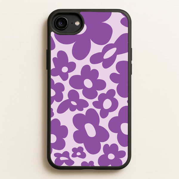 Purple Flowers - Trippy Patterns  - Trippy Patterns Phone Case for iPhone 6 / 7 / 8 / SE